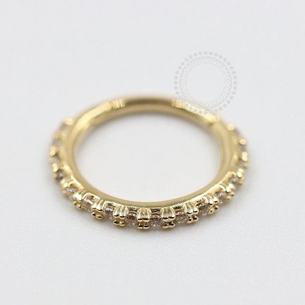 OR62 Segmento Cravejado Delicado 9mm Ouro 18K