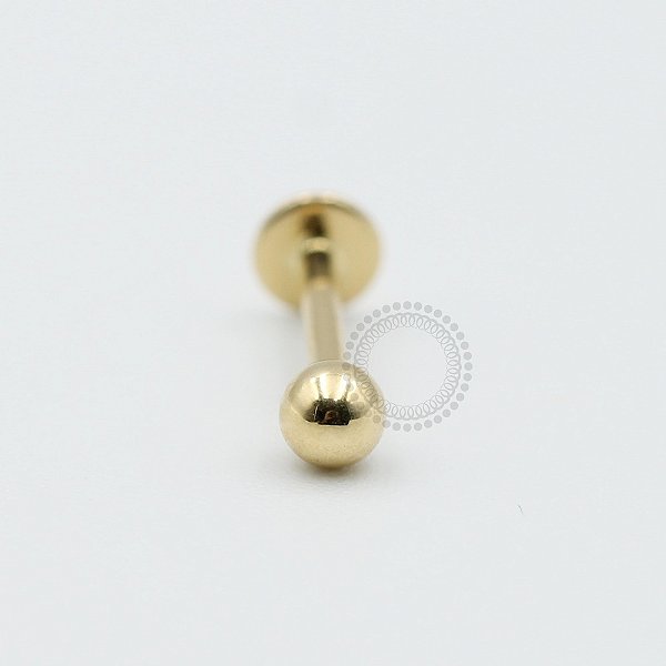 OR06 Labret Tradicional 6mm Ouro 18K