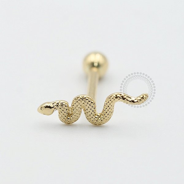 OR18 Microbell Reto Cobra Ouro 18K