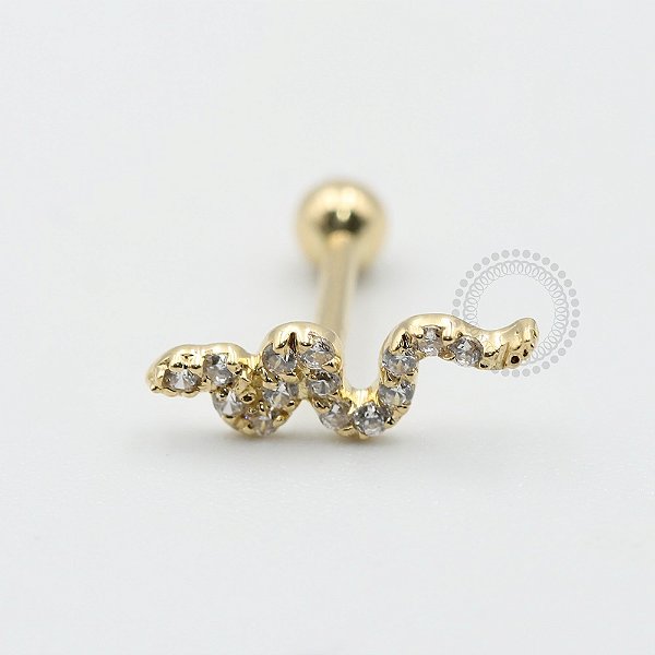 OR26 Microbell Cobra Cravejada Ouro 18K