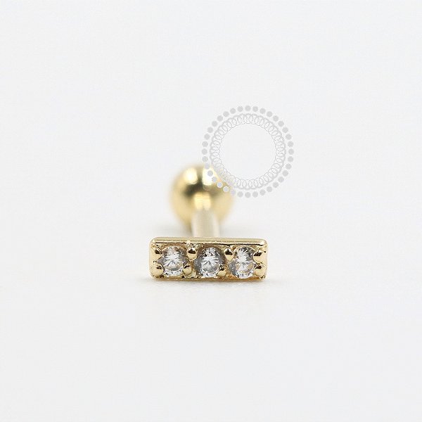 OR49 Microbell Barrinha 3 CZ Ouro 18K