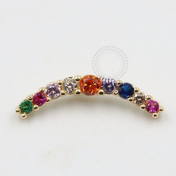 OR75 Topo Cluster Rainbow Ouro 18K