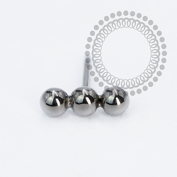 TN2222 Topo 3 Mini Esferas Push Pin Titânio ASTM F136