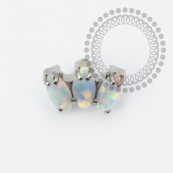 TN2227 Topo Marquise 1.6mm OpalasTitânio ASTM F136