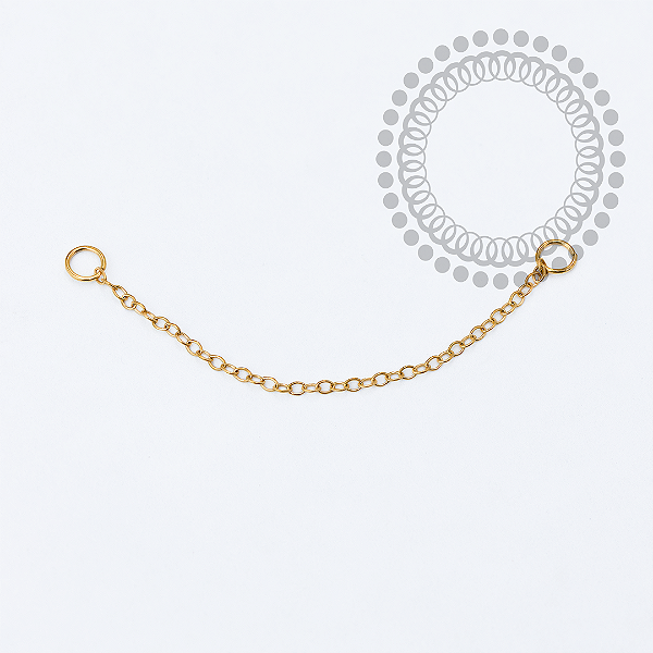 TN2282 Corrente Fina 0.5mm Titânio PVD Gold