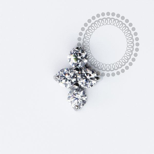 TN2293 Topo Clover  Zirconias Titânio ASTM F136