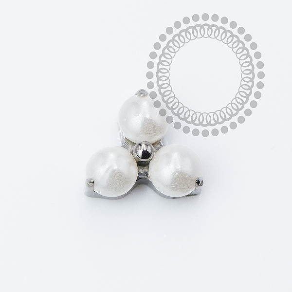TN2315 Topo Trinity Lux Pérola Push Pin Titânio ASTM F136