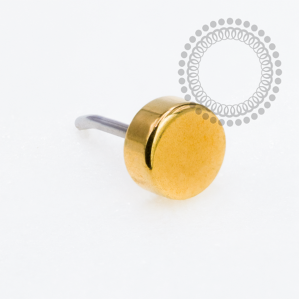 TN2326 Topo Circular 3mm Push Pin Titanio PVD Gold