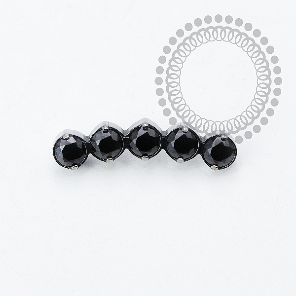 TN2328 Topo Cluster CZ Black  Titânio ASTM F136