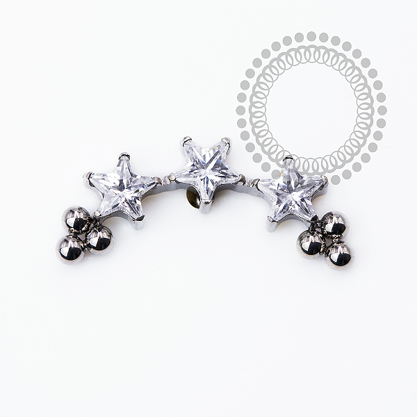 TN2429 Cluster  3 Estrelas Zirconia Titânio ASTM F136