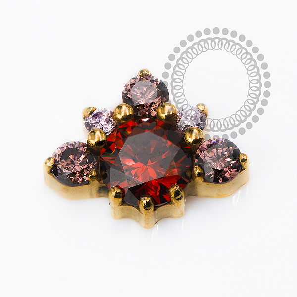 TN2473 Topo Luxo Garnet Coffee Titânio PVD Gold