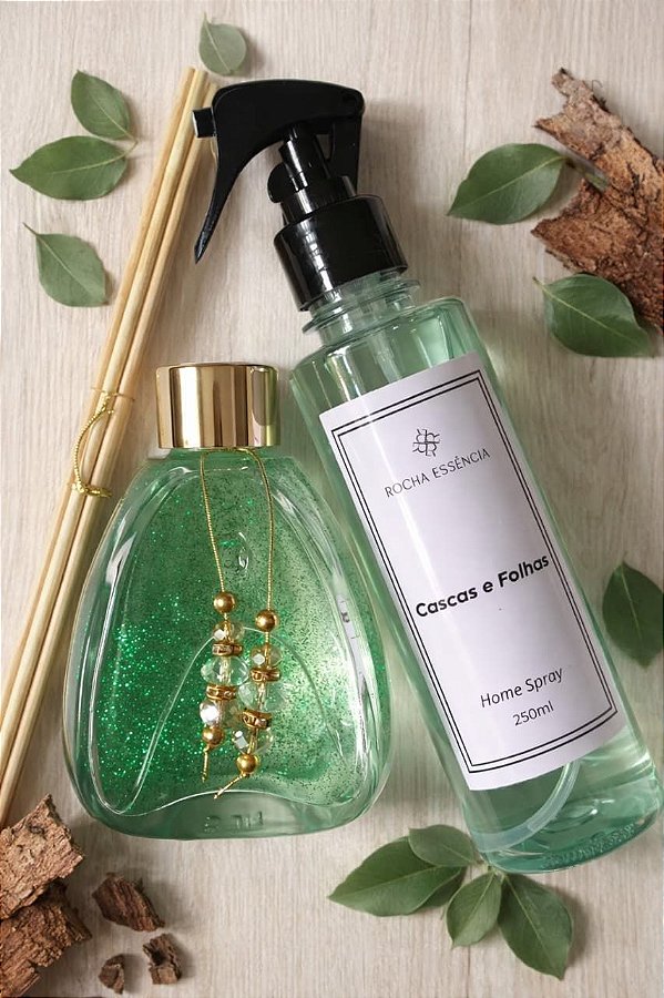 Kit Difusor/Home Spray - Cascas e Folhas