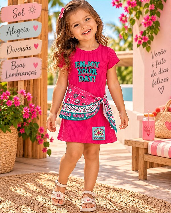 Vestido Rosa Infantil