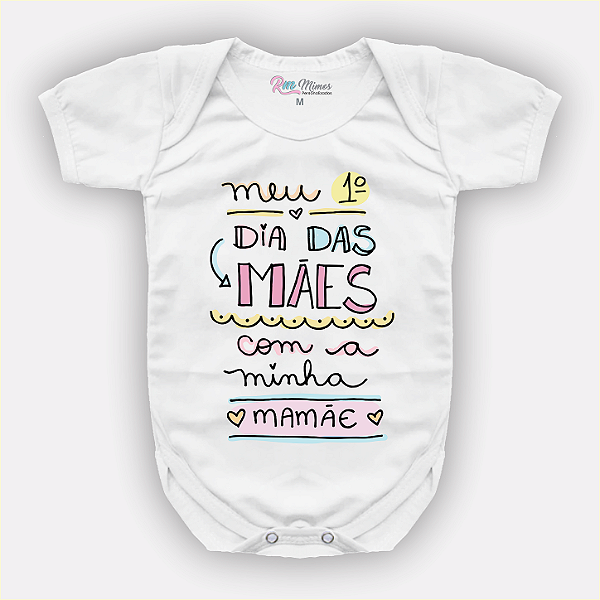 Body Bebê Personalizado Meu Primeiro Dia Das Mães