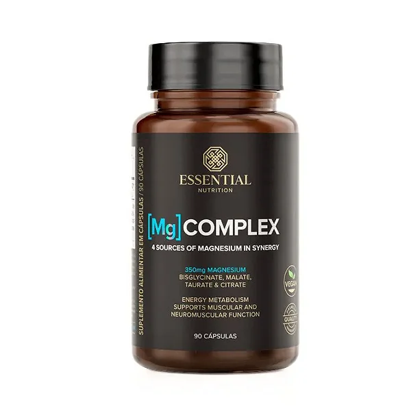 Mg Complex - 4 Tipos de Magnésio - Essential Nutrition (90 Capsulas)