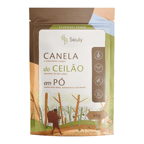 Canela do Ceilão em Pó - Souly (60g)
