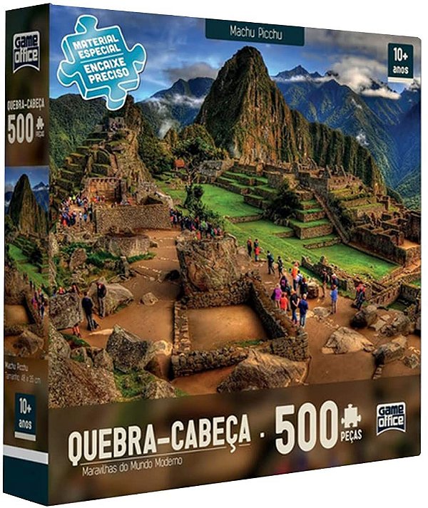 Quebra cabeça Machu Picchu Maravilhas do mundo moderno 500 Peças cartonado Idade 8 +