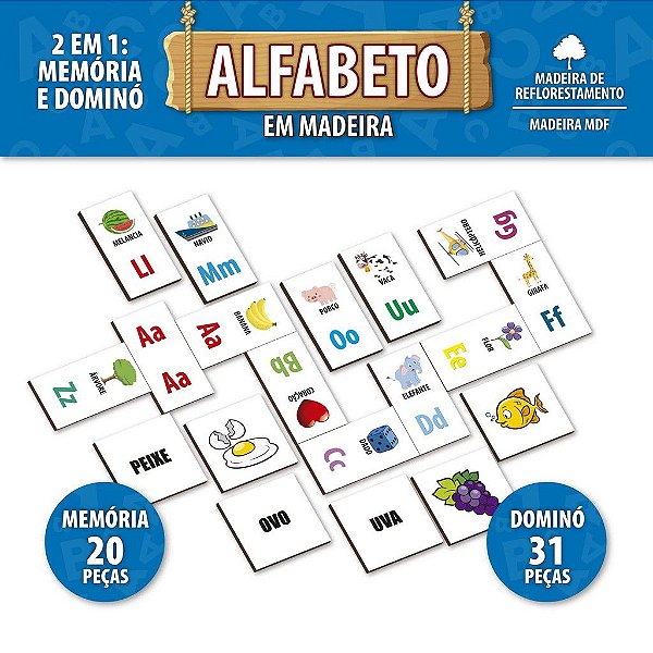 Jogo alfabeto madeira Clearance