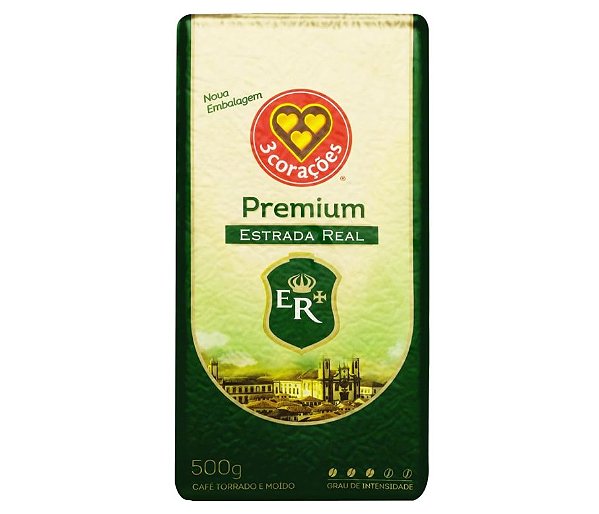 3 Corações Café Torrado e Moído Premium Estrada Real, 500G vácuo