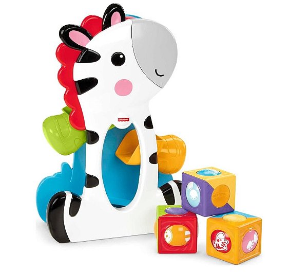 Zebra Blocos Surpresa - Fisher Price, Branco