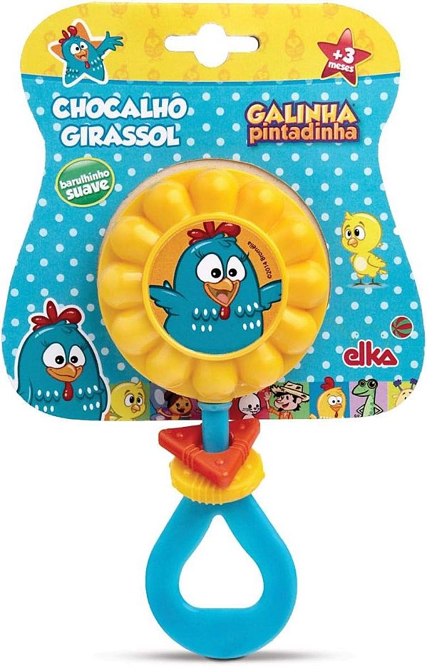 Galinha Pintadinha Brinquedo Para Bebe Chocalho Elka Idade 3 meses