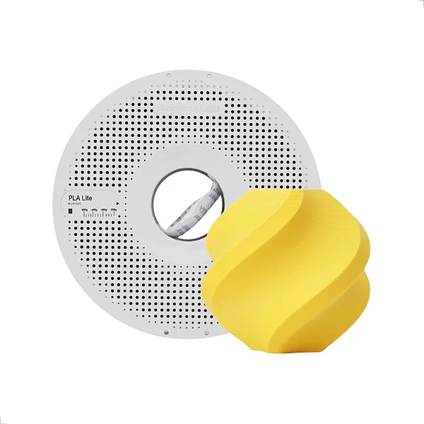 Filamento PLA Lite Amarelo com Carretel Reutilizável Bambulab 1Kg 1.75mm - (cod. 16400)