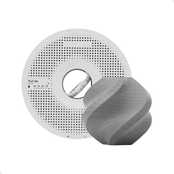 Filamento PLA Lite Cinza com Carretel Reutilizável Bambulab 1Kg 1.75mm - (cod. 16101)