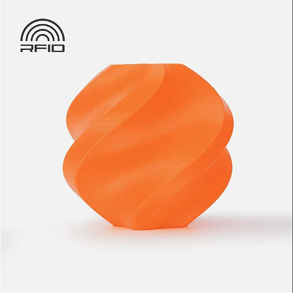 Filamento PLA Lite Laranja com Carretel Reutilizável Bambulab 1Kg 1.75mm