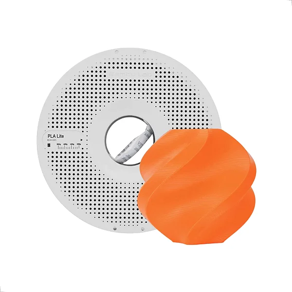 Filamento PLA Lite Laranja com Carretel Reutilizável Bambulab 1Kg 1.75mm
