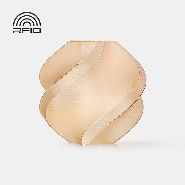 FILAMENTO PETG TRANSLUCIDO MARROM C/ CARRETEL REUTILIZAVEL 1KG 1.75MM BAMBULAB
