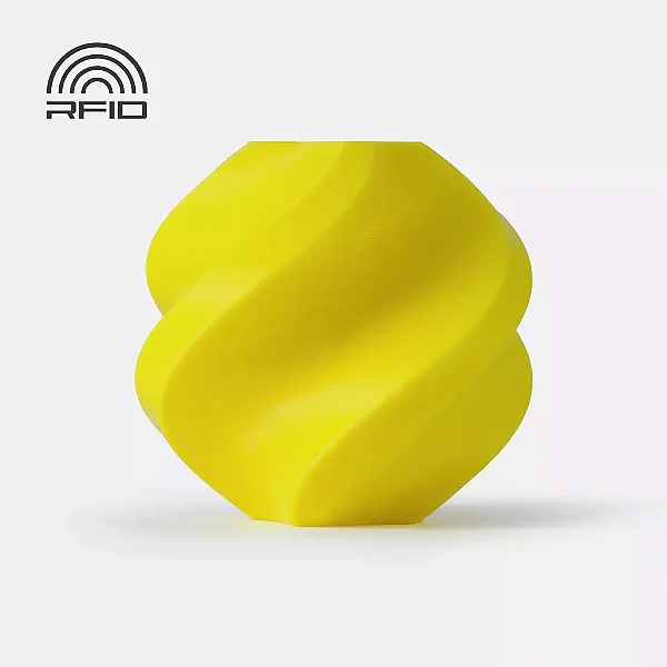 Filamento PLA Amarelo com Carretel Reutilizável Bambulab 1Kg 1.75mm (cod. 10400)