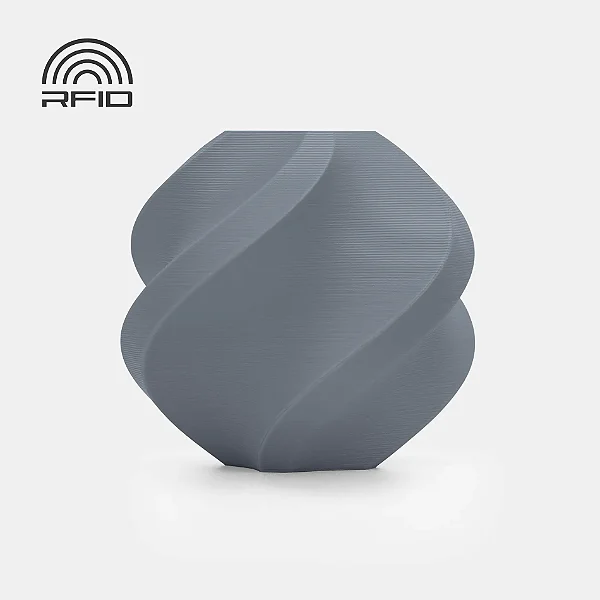 Filamento PLA-Fosco (Matte) Cinza com Carretel Reutilizável Bambulab 1Kg 1.75mm - (cod. 11102)