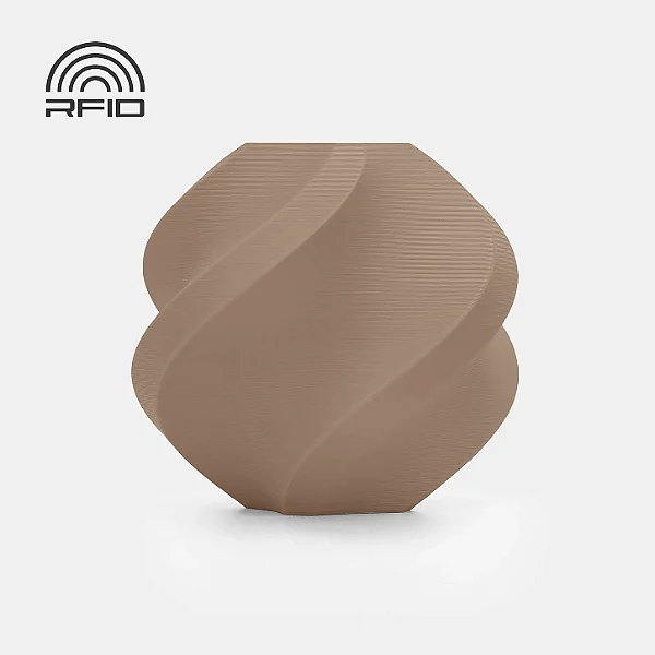 Filamento PLA-Fosco (Matte) Marrom Claro com Carretel Reutilizável Bambulab 1Kg 1.75mm - (cod. 11800)