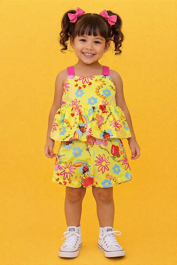 Conjunto Bibi Amarelo Joaninha
