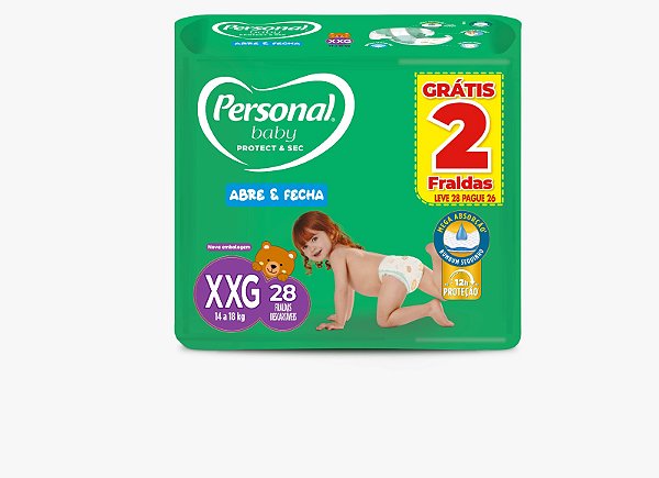 FRALDA PERSONAL BABY MEGA XXG