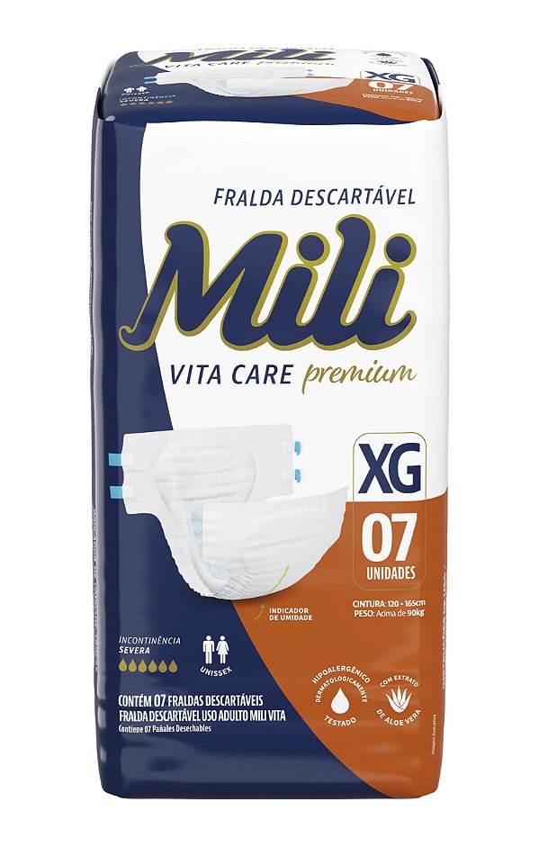 Fralda Adulto Vita Care Premium XG 7 UN