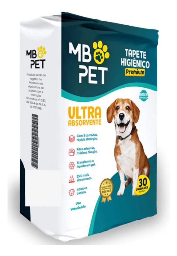 Tapete Higiênico Premium 30 Unidades - MB PET