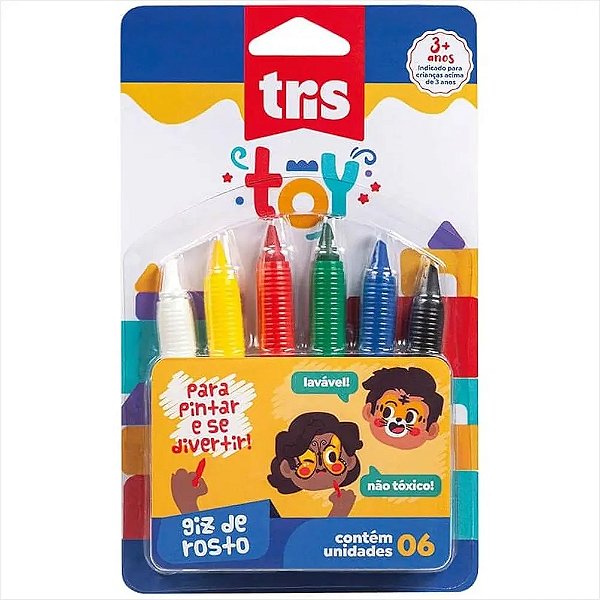 GIZ FACIAL TRIS TOY CARTELA COM 6 UN
