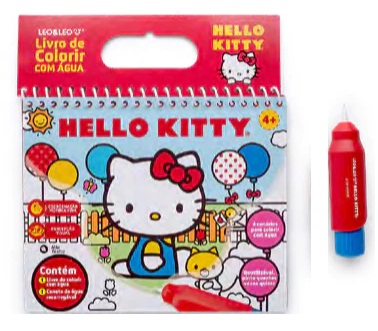 Livro de Colorir com Água Hello Kitty