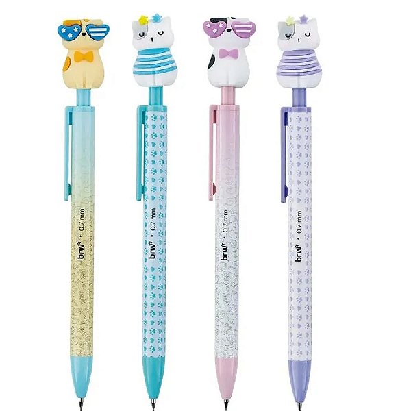 Lapiseira Cats 0.7mm com Decoração Divertida