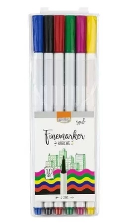 Canetas Finemarker Básicas BRW 6 Cores