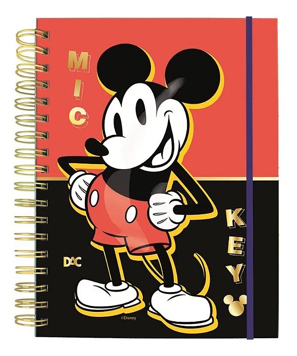 Caderno Smart Mickey Capa Dura Espiral com folhas reposicionáveis