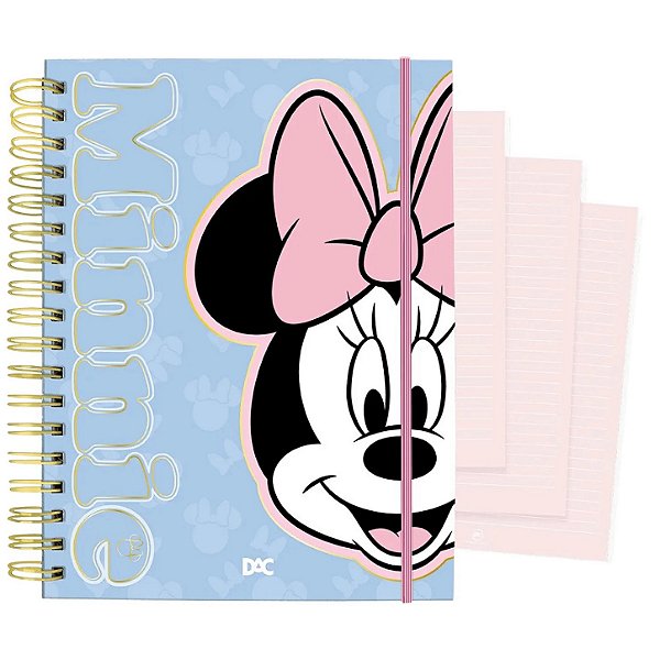 Caderno Smart DAC Minnie com Folhas Reposicionáveis -10 divisórias - 80 folhas