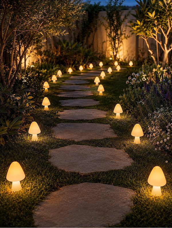 Luminaria 4 mini cogumelos
