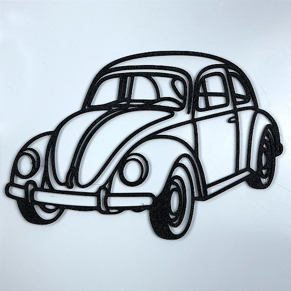 Quadro Decorativo Fusca Clássico em Impressão 3D – Arte Automotiva de Parede Alto Detalhe, Decoração Retrô, Quarto Gamer