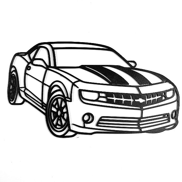 Quadro Decorativo Chevrolet Camaro 3D – Carro Esportivo, Arte Automotiva de Parede, Decoração Gamer e Garagem, Alto Deta