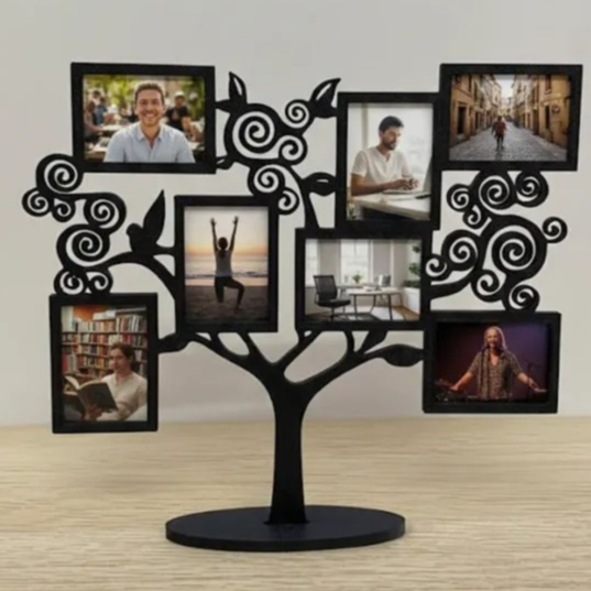 Árvore Porta-Retratos Decorativa (Painel de Fotos de Família em Espiral)