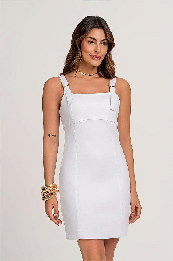 Vestido Curto de Sarja