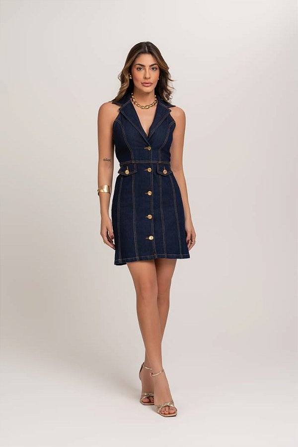 Vestido curto jeans
