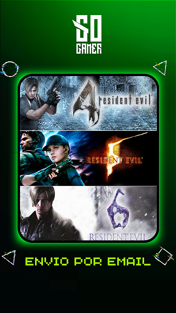 Resident Evil Pacote Triplo PS4 ou PS5 - Mídia Digital
